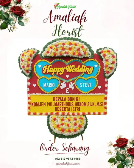 Papan Bunga Pernikahan Slendro